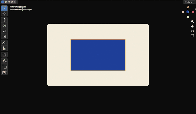 Dragging one corner handle rounds all four corners of a rectangle