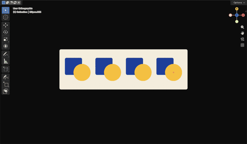 Four pairs of shapes combined with add, subtract, intersect and exclude