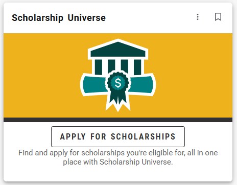 Button card template, shown as the Scholarship Universe card