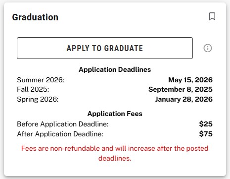 Custom design, shown as the Graduation card